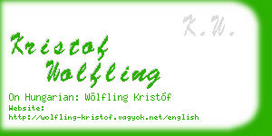 kristof wolfling business card